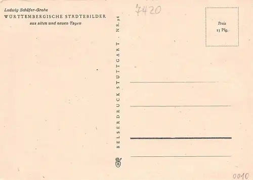 Münsingen von Ludwig Schäfer-Grohe Stadtansicht ngl 170.252