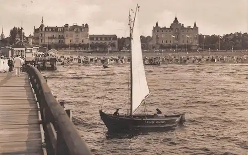 Zinnowitz Segelschiff und Brücke gl1926 169.295