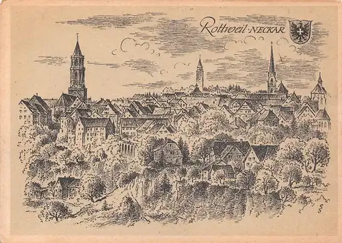 Rottweil von Ludwig Schäfer-Grohe Stadtansicht ngl 170.258