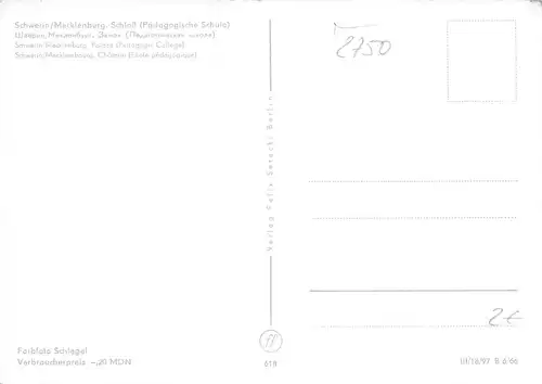 Schwerin Schloss (Pädagogische Schule) ngl 172.311