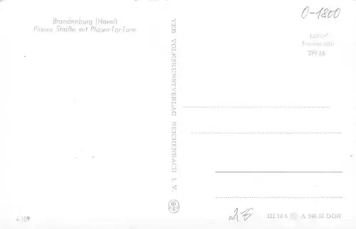 Brandenburg (Havel) Plauer Torturm mit Plauer Straße ngl 168.816