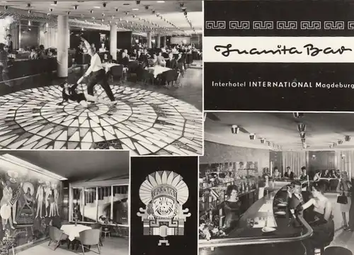 Magdeburg, Juanita-Bar im Interhotel International, Mehrbildkarte ngl G5669