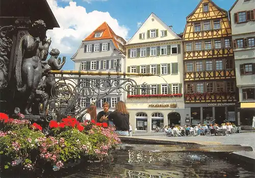 Tübingen Marktbrunnen mit Marktplatz ngl 170.346