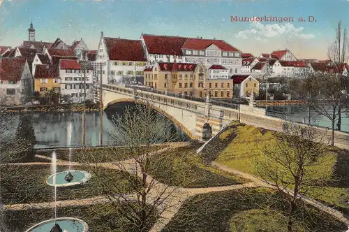 Munderkingen a.D. Partie an der Donaubrücke gl1928 170.818