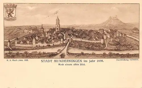 Munderkingen a.D. Nach einem alten Bild aus 1698 gl1927 170.822