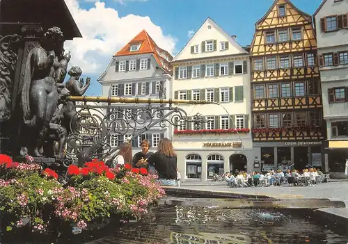 Tübingen Marktbrunnen mit Marktplatz ngl 170.347
