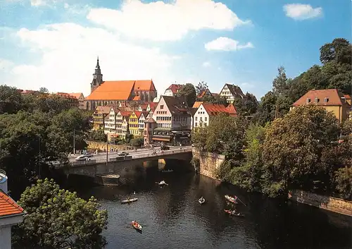 Tübingen Neckarpartie Stiftskirche Eberhardsbrücke ngl 170.351