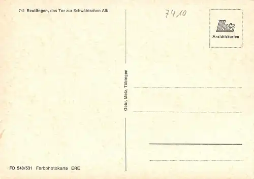 Reutlingen Teilansichten Mehrbildkarte ngl 170.874