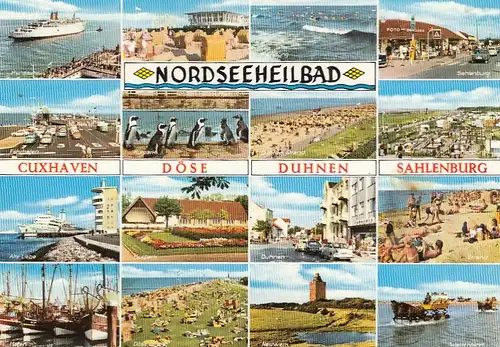 Nordseeheilbad Cuxhavenmit Döse, Duhnen u.Sahlenburg, Mehrbildkarte gl1993 G6671