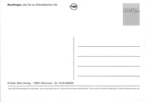 Reutlingen Teilansichten Mehrbildkarte ngl 170.447