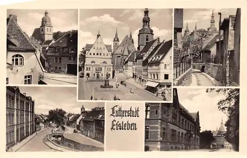 Lutherstadt Eisleben Teilansichten Mehrbildkarte gl1956 172.415
