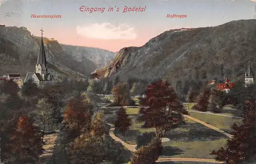 Eingang ins Bodetal Hexentanzplatz Roßtrappe gl1942 172.438