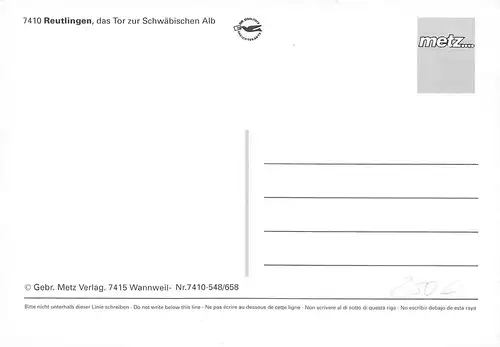 Reutlingen Teilansichten Mehrbildkarte ngl 170.427