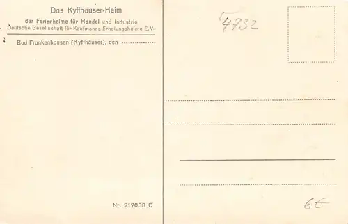 Bad Frankenhausen Das Kyffhäuser-Heim ngl 172.465