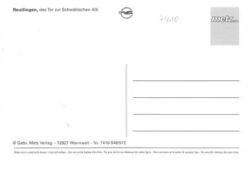 Reutlingen Teilansichten Mehrbildkarte ngl 171.019