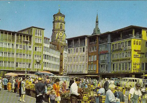Stuttgart, Marktplatz, mit Stiftskirche ngl G6762