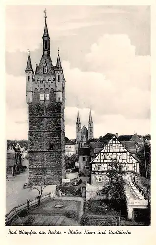 Bad Wimpfen Blauer Turm und Stadtkirche ngl 170.505