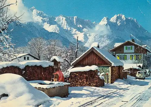 Garmisch-Partenkirchen, Frühlingsstraße, Winterbild gl1977 G6807