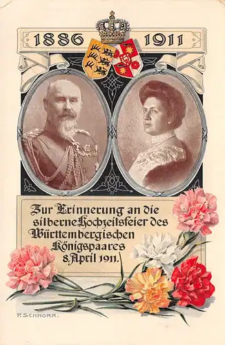 Zur Erinnerung an die Silberhochzeit des Württ. Königspaares 1911 ngl 170.514