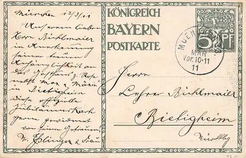 Königreich Bayern 1911 gl1911 170.570