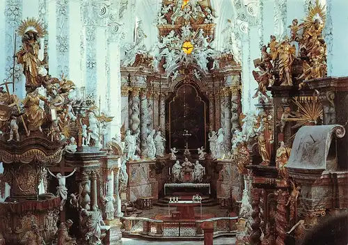 Neuzelle Katholische Pfarrkirche Mittelschiff Hochaltar ngl 167.903