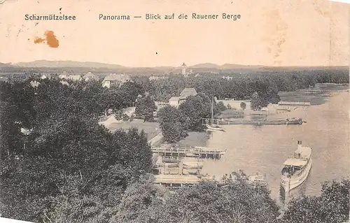 Scharmützelsee Panorama mit Rauener Bergen gl1915 167.908