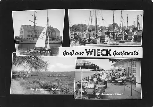 Wieck (Greifswald) Seesportschule Hafen Gaststätte gl1966 169.328