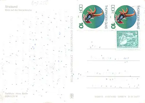 Stralsund Blick auf die Marienkirche gl1986 169.985