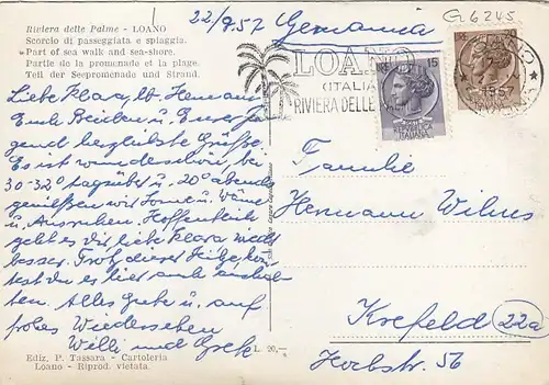 Loano, Scorcio di passeggiata e spiaggia gl1957 G6245
