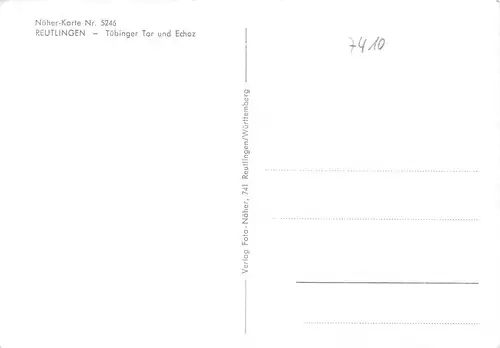 Reutlingen Tübinger Tor und Echaz ngl 170.906