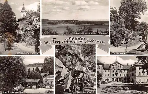 Insel Mainau (Bodensee) Teilansichten Mehrbildkarte gl1957 170.983