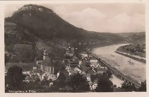 Sächs.Schweiz, Stadt und Festung Königstein gl1943 G6367