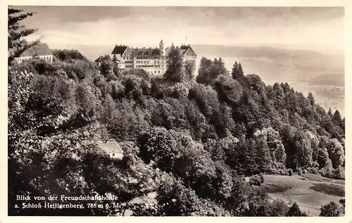 Blick von der Freundschaftshöhle auf Schloss Heiligenberg gl1953 170.930