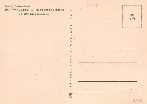 Künzelsau von Ludwig Schäfer-Grohe Stadtpartie ngl 170.267