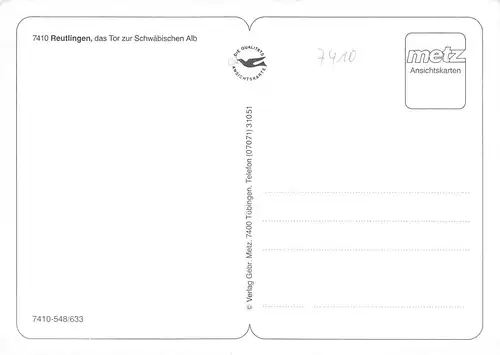 Reutlingen Teilansichten Mehrbildkarte ngl 171.024