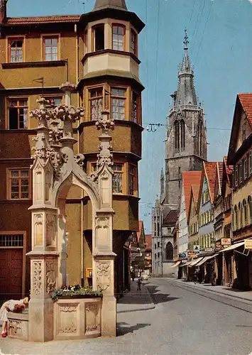 Reutlingen Wilhelmstraße mit Lindenbrunnen gl1969 171.032