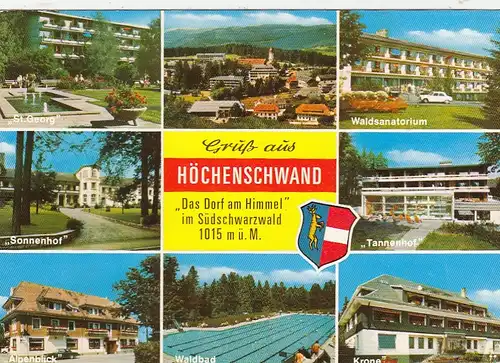 Höchenschwand, Schwarzwald, Mehrbildkarte gl1993 G6418