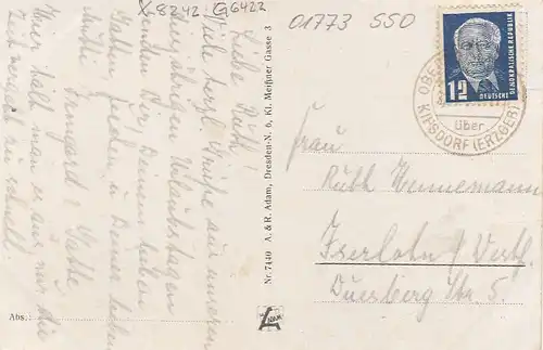 Oberbärenburg nahe Altenberg im Erzgebirge, Waldkapelle glum 1960? G6422