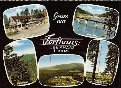 Torfhaus/Oberharz, Mehrbildkarte mit Hotel Hubertus gl1971 G6470