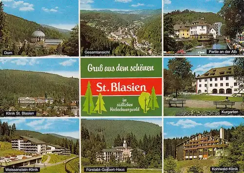 St.Blasien, Schwarzwald, Mehrbildkarte gl1986 G6427