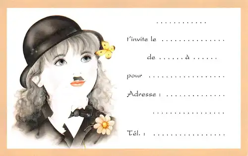 Französische Einladungskarte ngl 171.113