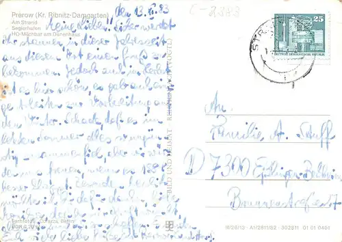 Ostseebad Prerow (Darß) Strand Seglerhafen Milchbar gl1983 169.809