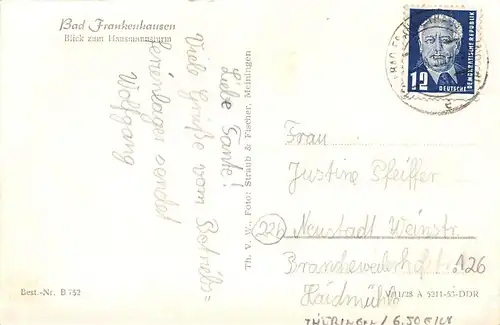 Bad Frankenhausen Blick zum Hausmannsturm gl1955 171.888
