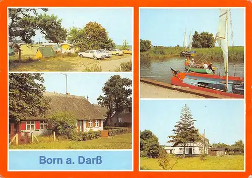 Born (Darß) Campingplatz Bauernhaus Boote gl1985 169.845
