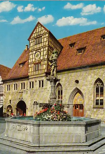 Reutlingen, Marktbrunnen und Volksbildungshaus ngl G6535