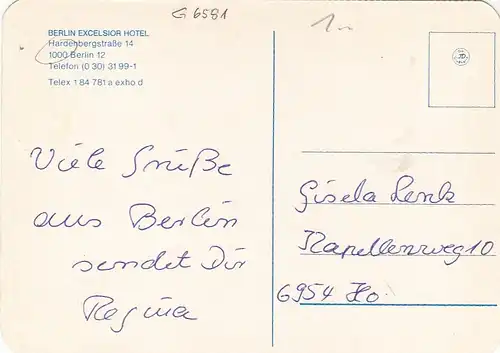 Berlin, Hotel Berlin Excelsior ngl G6581