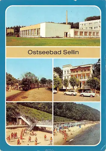 Ostseebad Sellin auf Rügen Erholungsheim Bahn Strand glca.1980 169.895