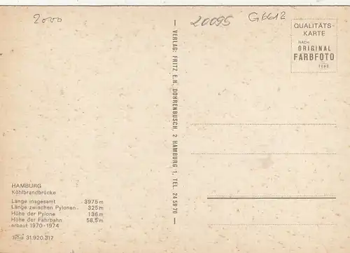 Hamburg, Köhlbrandbrücke ngl G6612