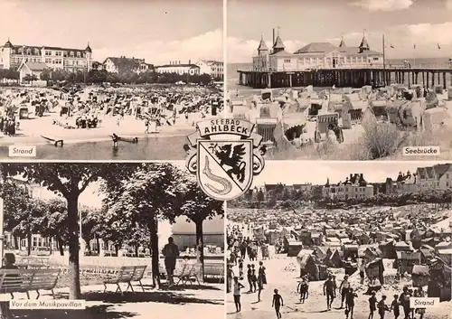 Seebad Ahlbeck Strand Brücke Musikpavillon glca.1970 171.395