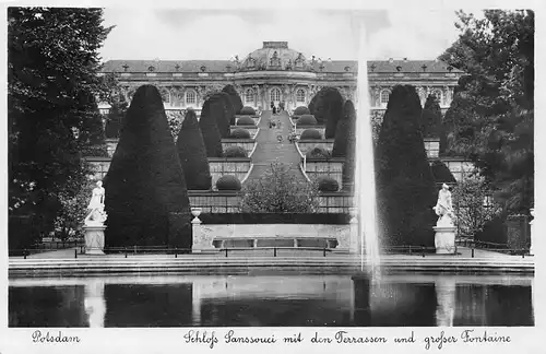 Potsdam-Sanssouci Schloss Terrassen Fontaine gl1932 172.090